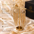 Luxury Crystal Hoop Tassel Earrings