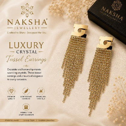 Luxury Crystal Tassel Earrings
