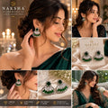 Emerald Green CZ Jhumka Earrings