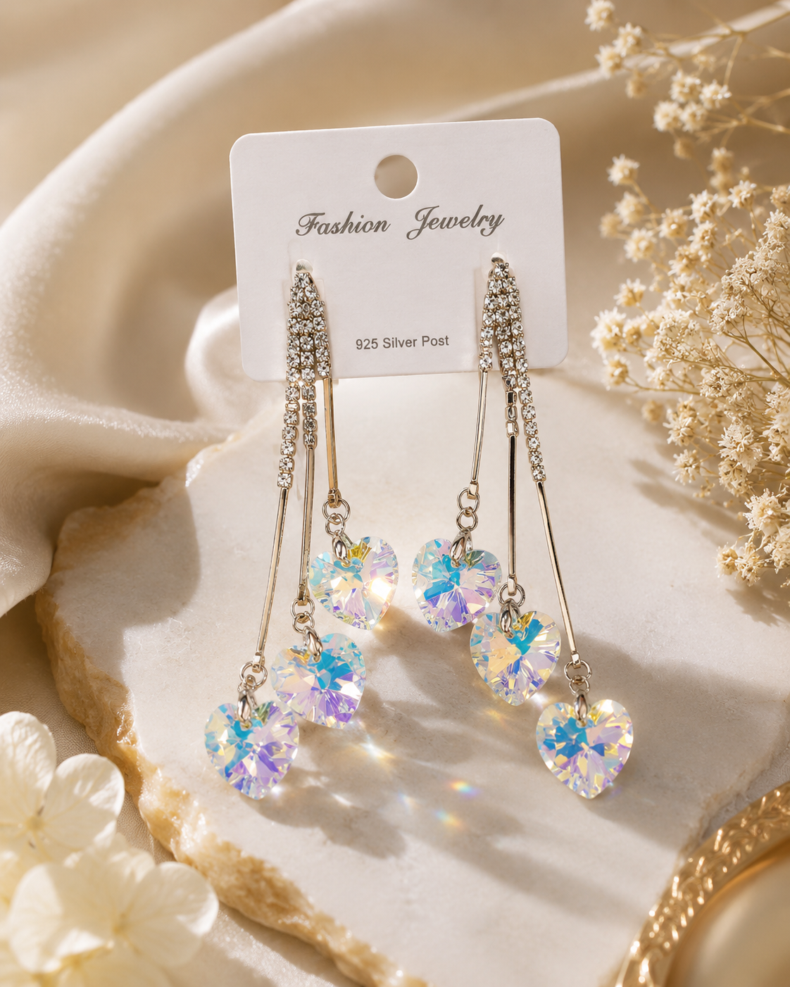Amethyst Bloom Crystal Chandelier Earrings