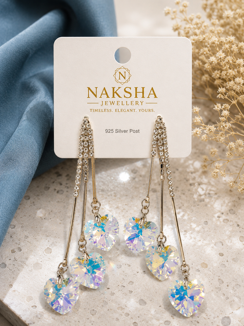 Amethyst Bloom Crystal Chandelier Earrings
