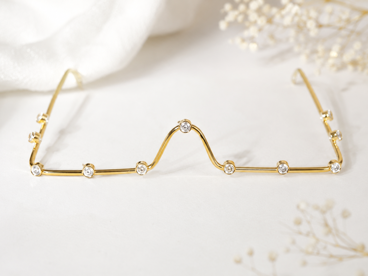 CZ Diamond Nose Bridge Face Jewellery — Gold & Silver