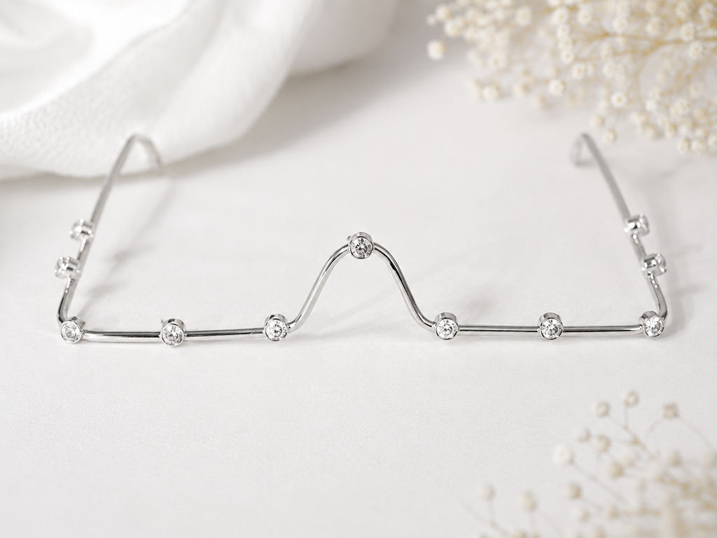CZ Diamond Nose Bridge Face Jewellery — Gold & Silver