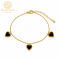 Black Heart Charm Bracelet