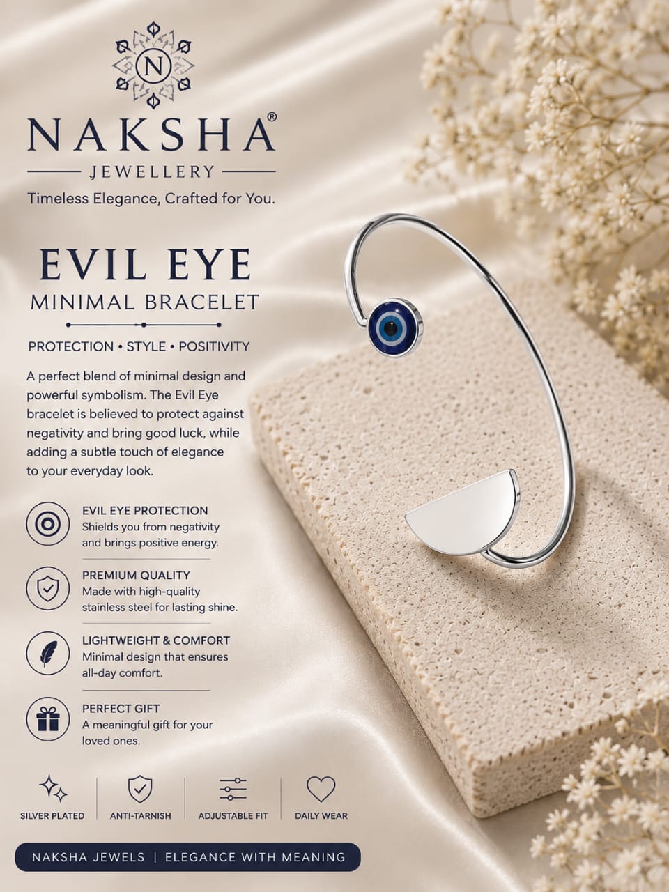 Evil Eye Minimal Bracelet