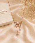 Naksha Butterfly Pearl lariats Necklace