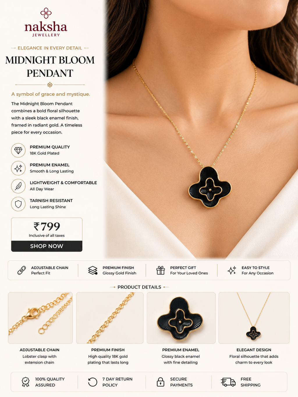Moonlight Bloom pendant