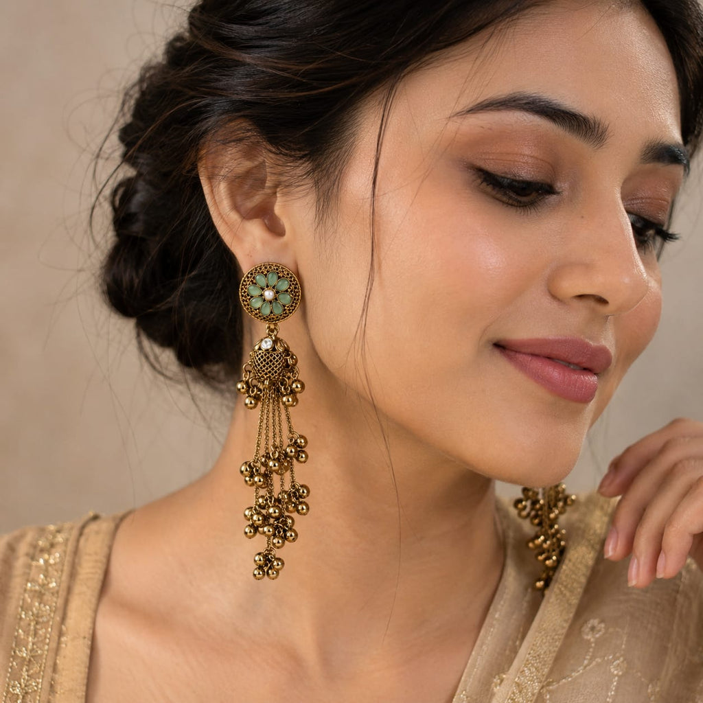 Mint Bloom Earings