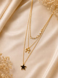 Triple Charm Layered Necklace