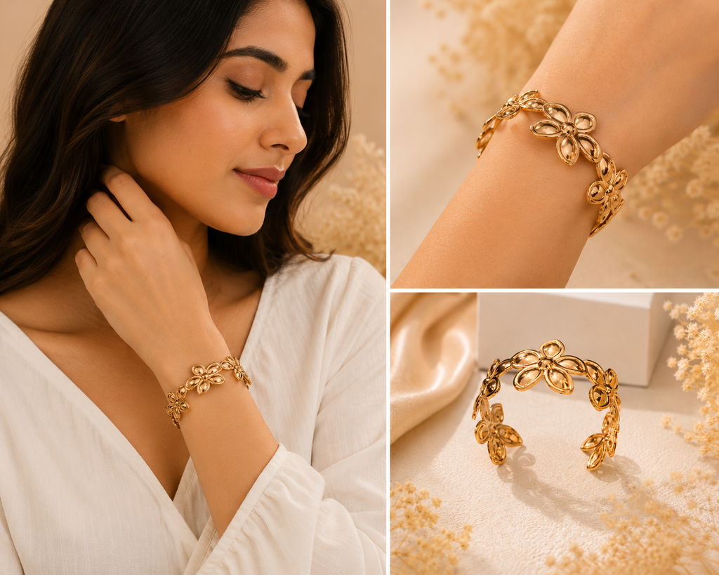 Floral Bloom Gold Bracelet