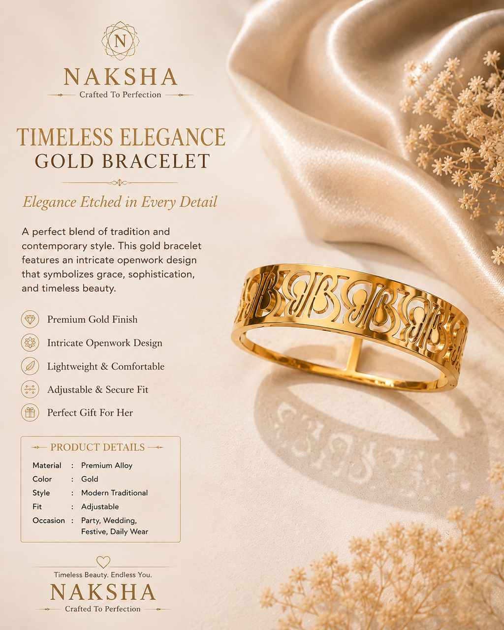 Timeless Elegance Gold Bracelet